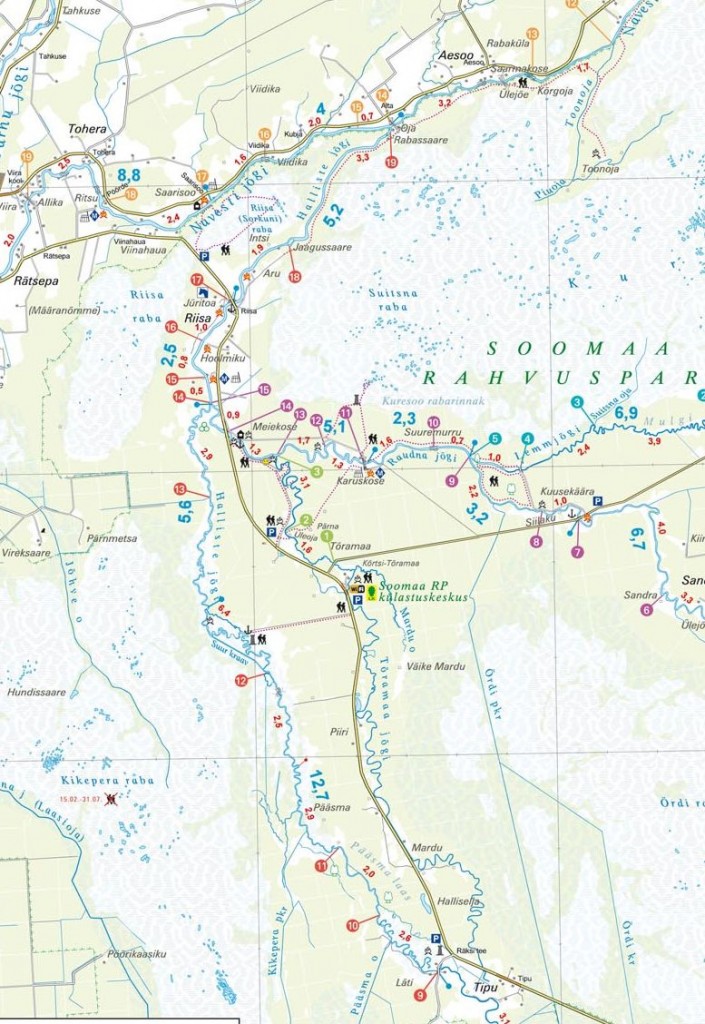Map of Soomaa Rivers